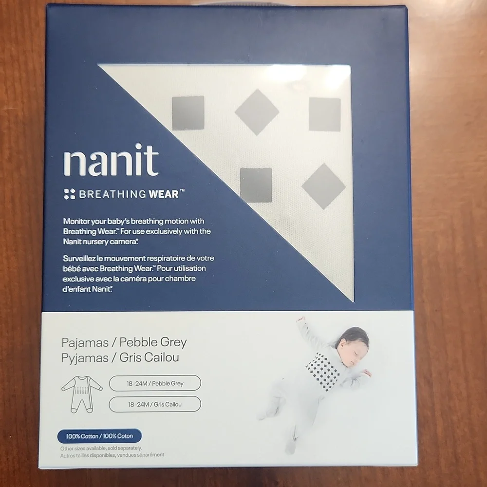 Nanit Breathing Wear Pajamas in Pebble Grey 18-24M - Picture 1 of 3